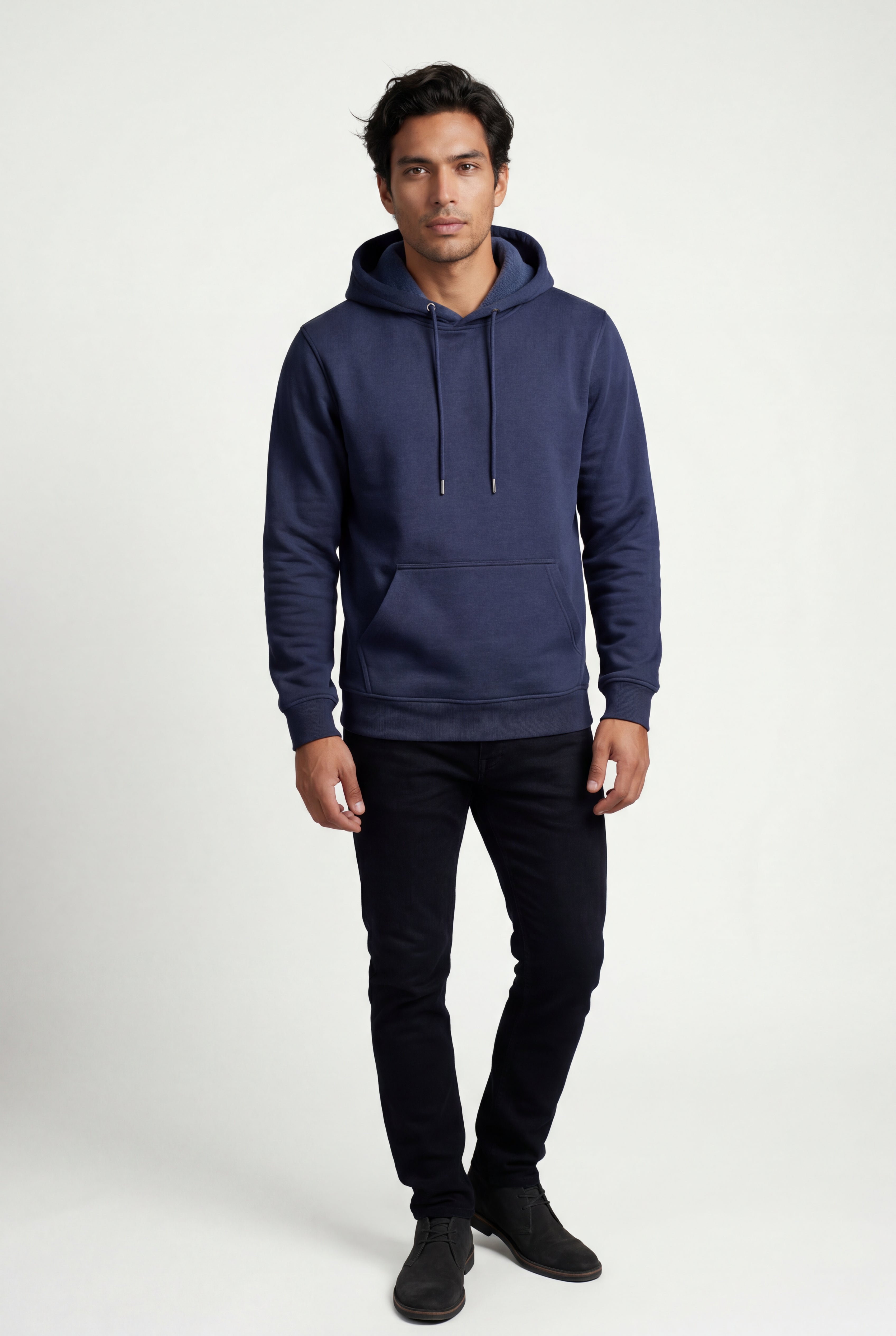 Comfortable hoodie for cold days – Hooded sweatshirt with pocket for men