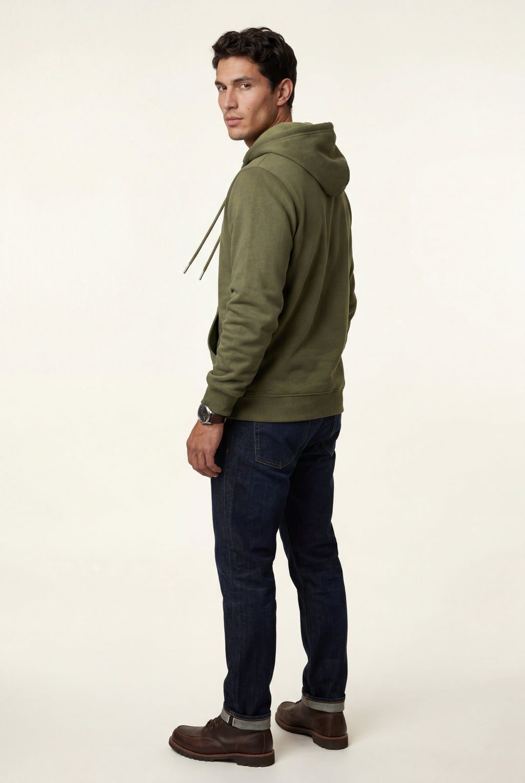 Comfortable hoodie for cold days – Hooded sweatshirt with pocket for men