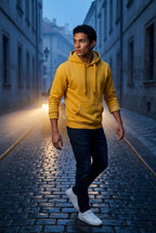 Comfortable hoodie for cold days – Hooded sweatshirt with pocket for men