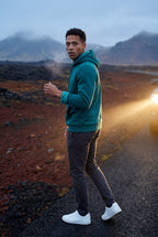 Comfortable hoodie for cold days – Hooded sweatshirt with pocket for men