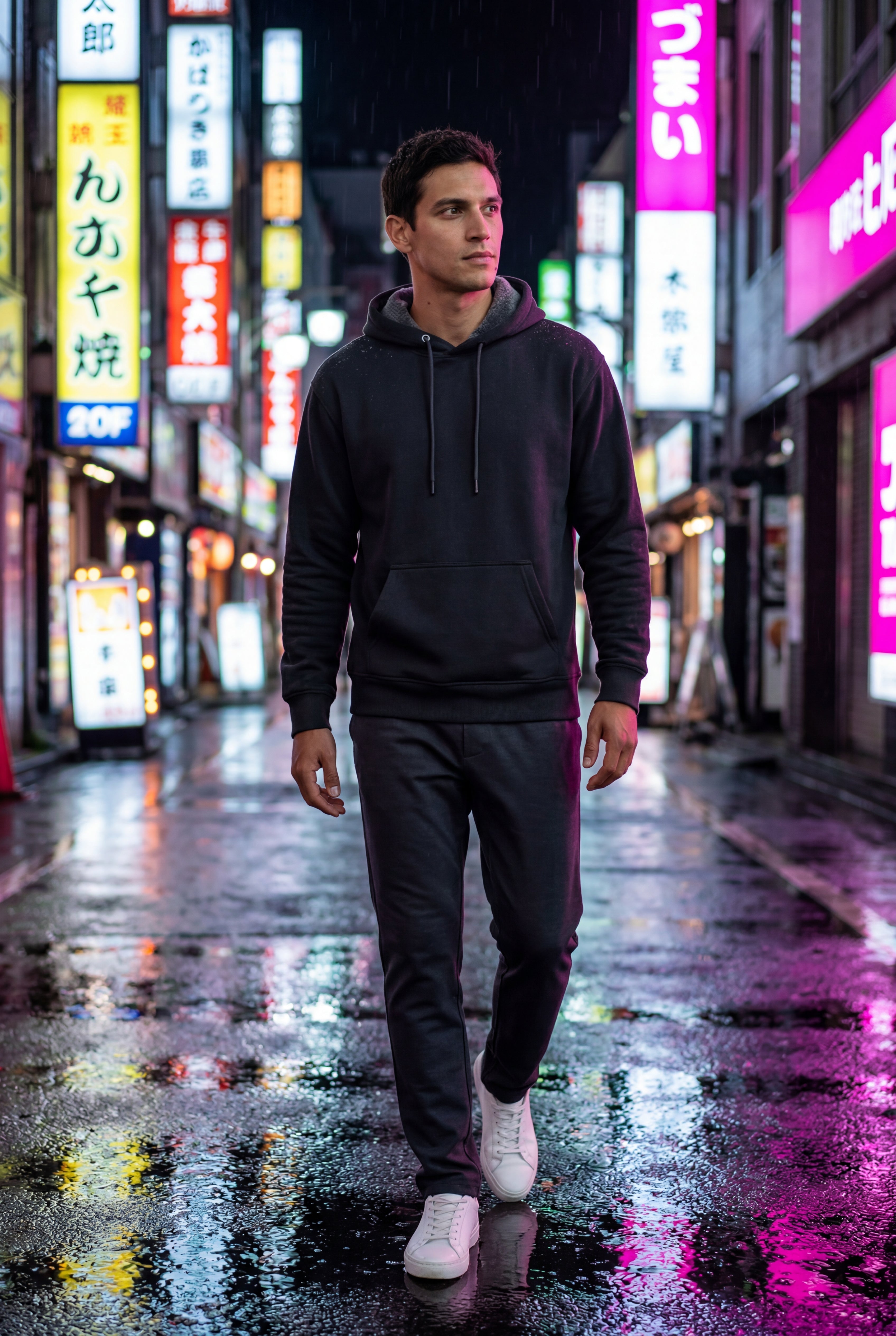 Comfortable hoodie for cold days – Hooded sweatshirt with pocket for men