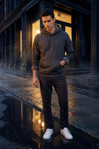 Comfortable hoodie for cold days – Hooded sweatshirt with pocket for men
