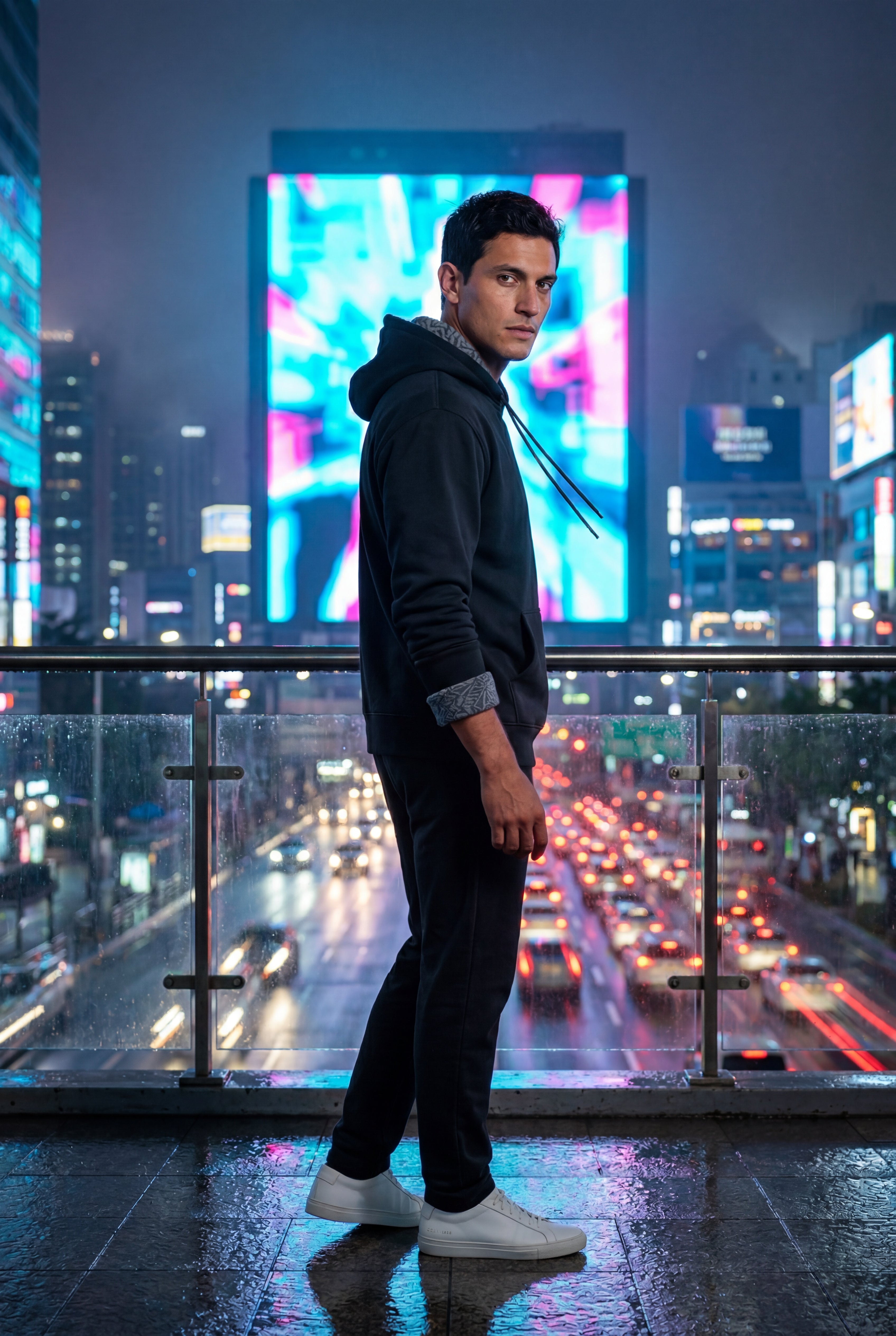 Comfortable hoodie for cold days – Hooded sweatshirt with pocket for men