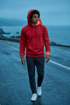 Comfortable hoodie for cold days – Hooded sweatshirt with pocket for men
