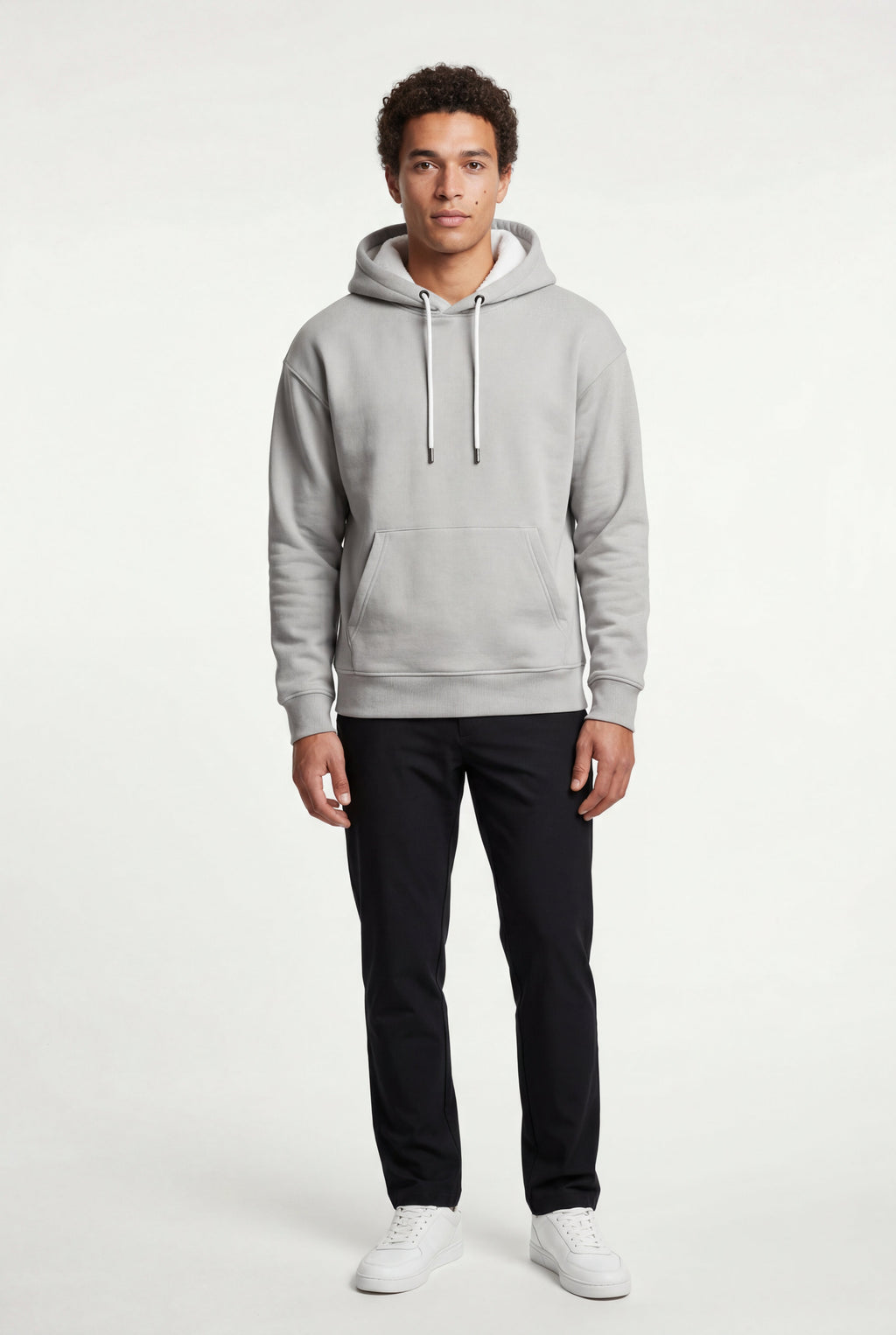 Comfortable hoodie for cold days – Hooded sweatshirt with pocket for men