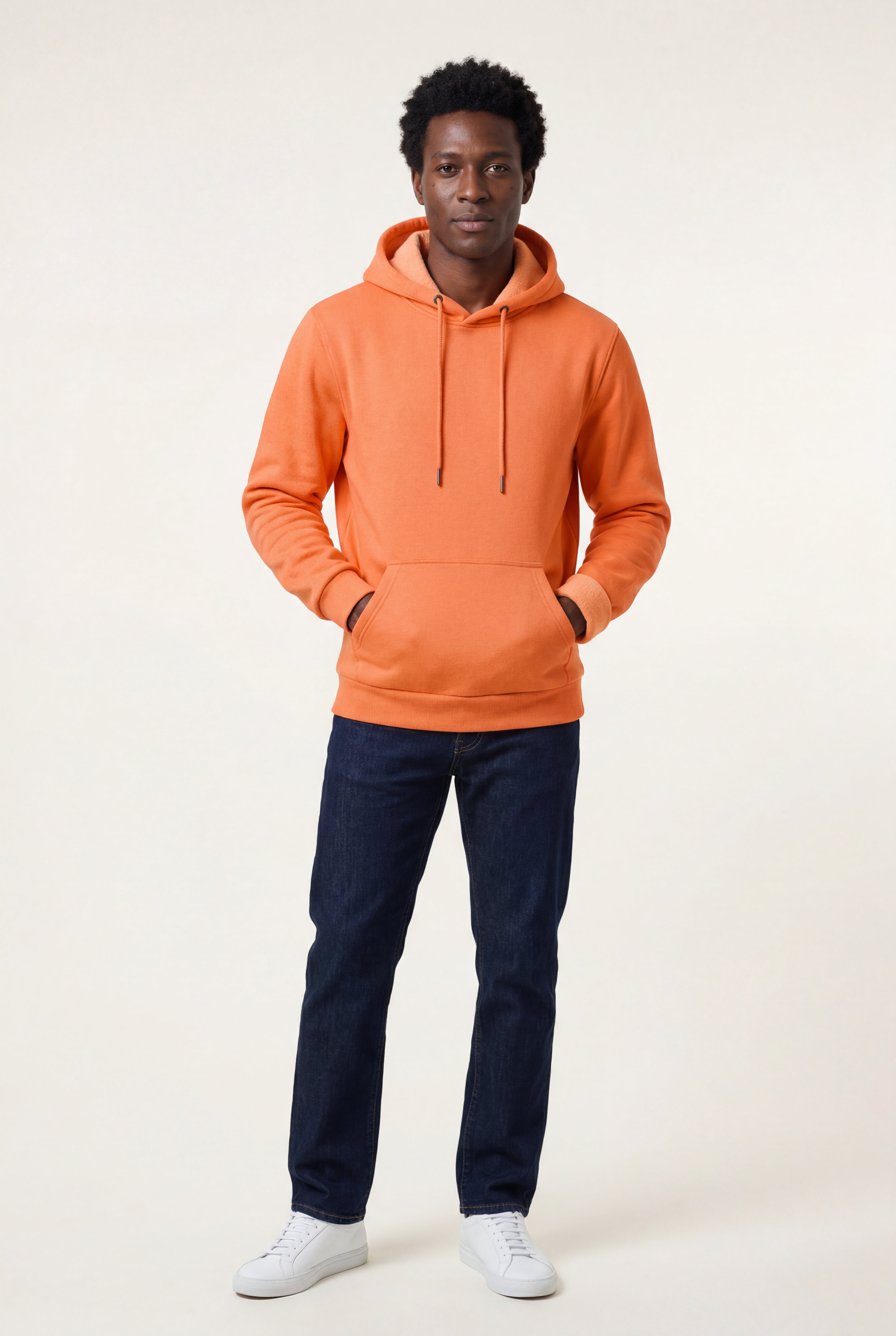 Comfortable hoodie for cold days – Hooded sweatshirt with pocket for men