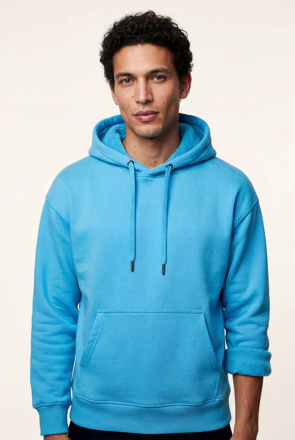 Comfortable hoodie for cold days – Hooded sweatshirt with pocket for men