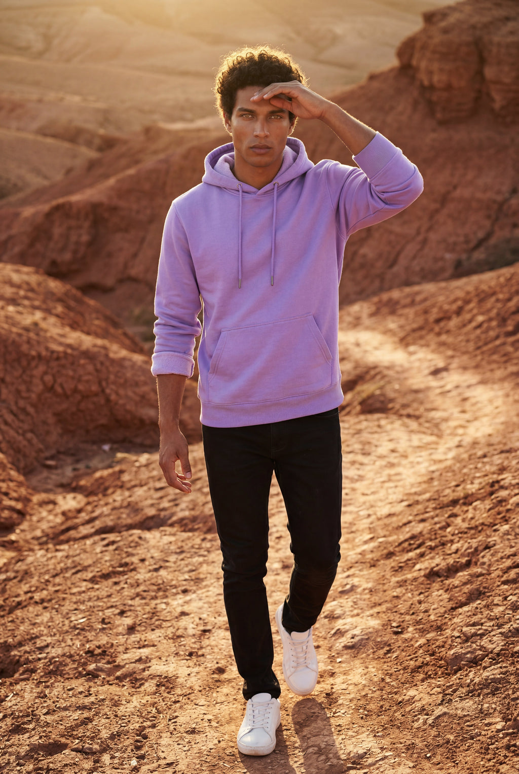 Comfortable hoodie for cold days – Hooded sweatshirt with pocket for men