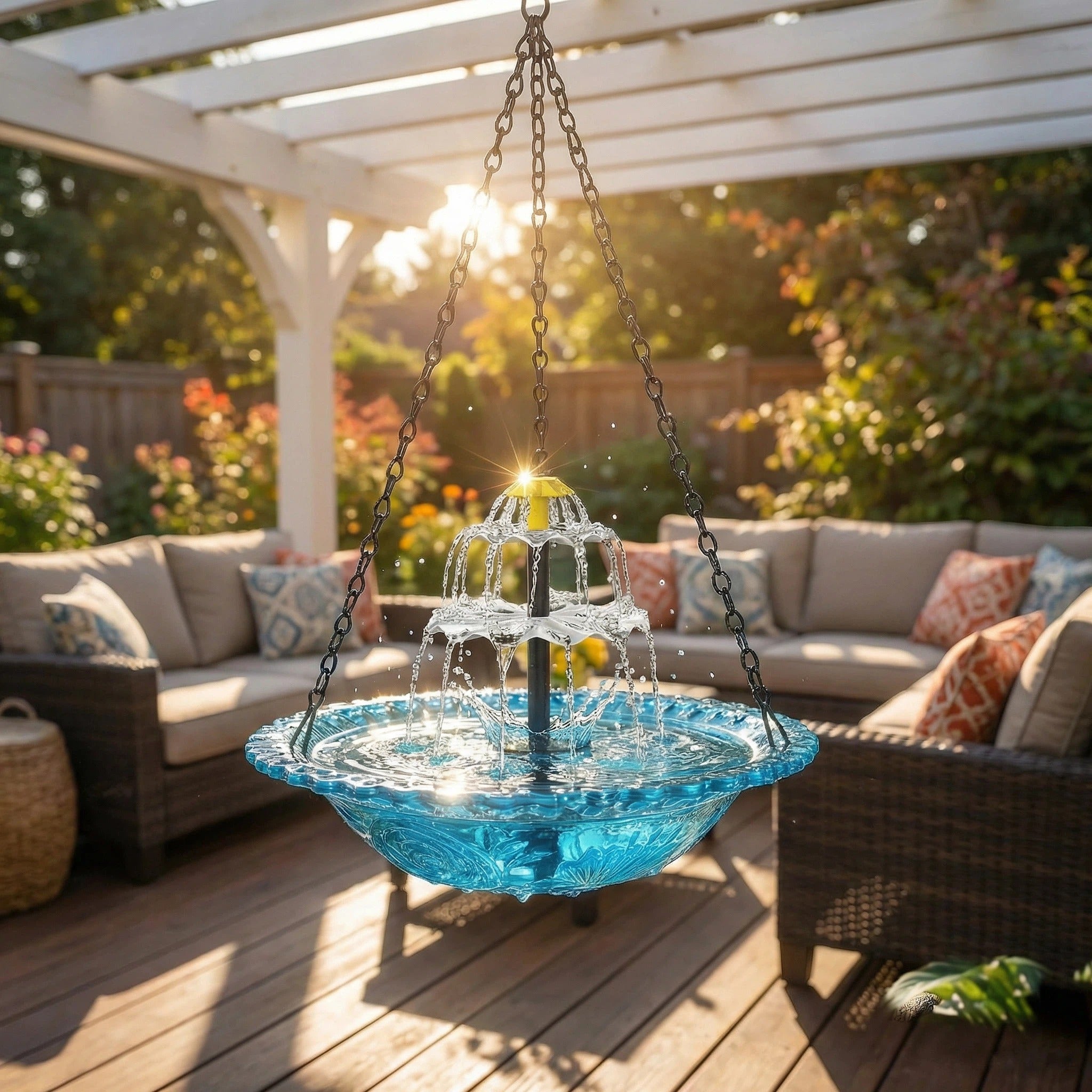 Decorative Bird Bath for Garden Wildlife – Solar Bird Bath with Fountain