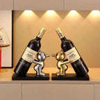 Decorative storage for wine bottles – Wine bottle holder in ceramic shaped like a bear