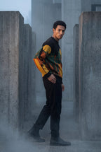 Casual sweater for everyday use – Long-sleeve sweater with cat motif for men