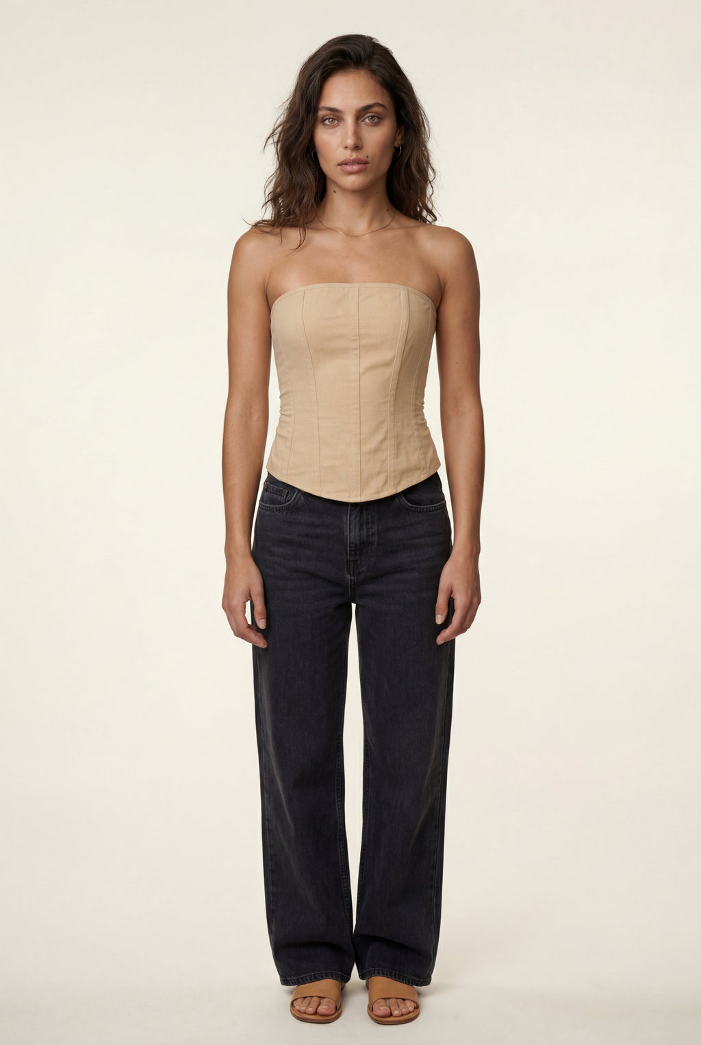 Fitted corset top for parties and evenings – Strapless top for women
