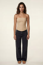 Fitted corset top for parties and evenings – Strapless top for women