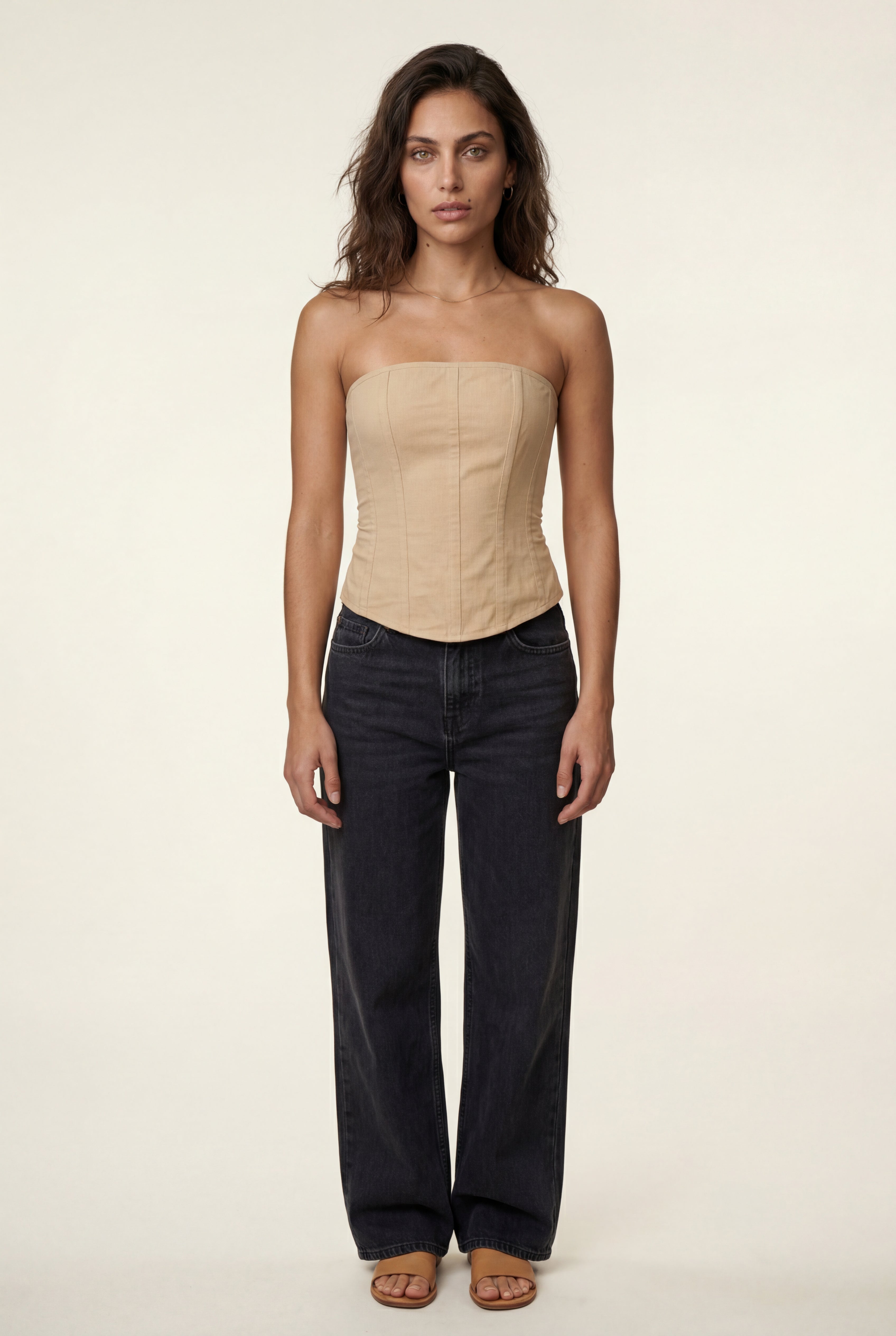 Fitted corset top for parties and evenings – Strapless top for women