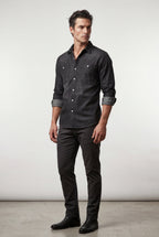 Classic shirt for work and everyday use – Shirt with chest pockets for men