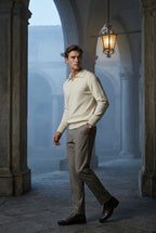 Modern polo for work and everyday use – Long-sleeve polo without buttons for men