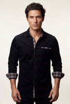 Casual shirt for everyday use – Shirt with checkered details for men