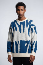 Casual sweater for everyday use – Sweater with abstract pattern for men
