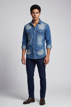 Classic shirt for work and everyday use – Shirt with chest pockets for men