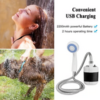Portable Outdoor Shower for Camping and Travel – USB Camping Shower with Rechargeable Battery