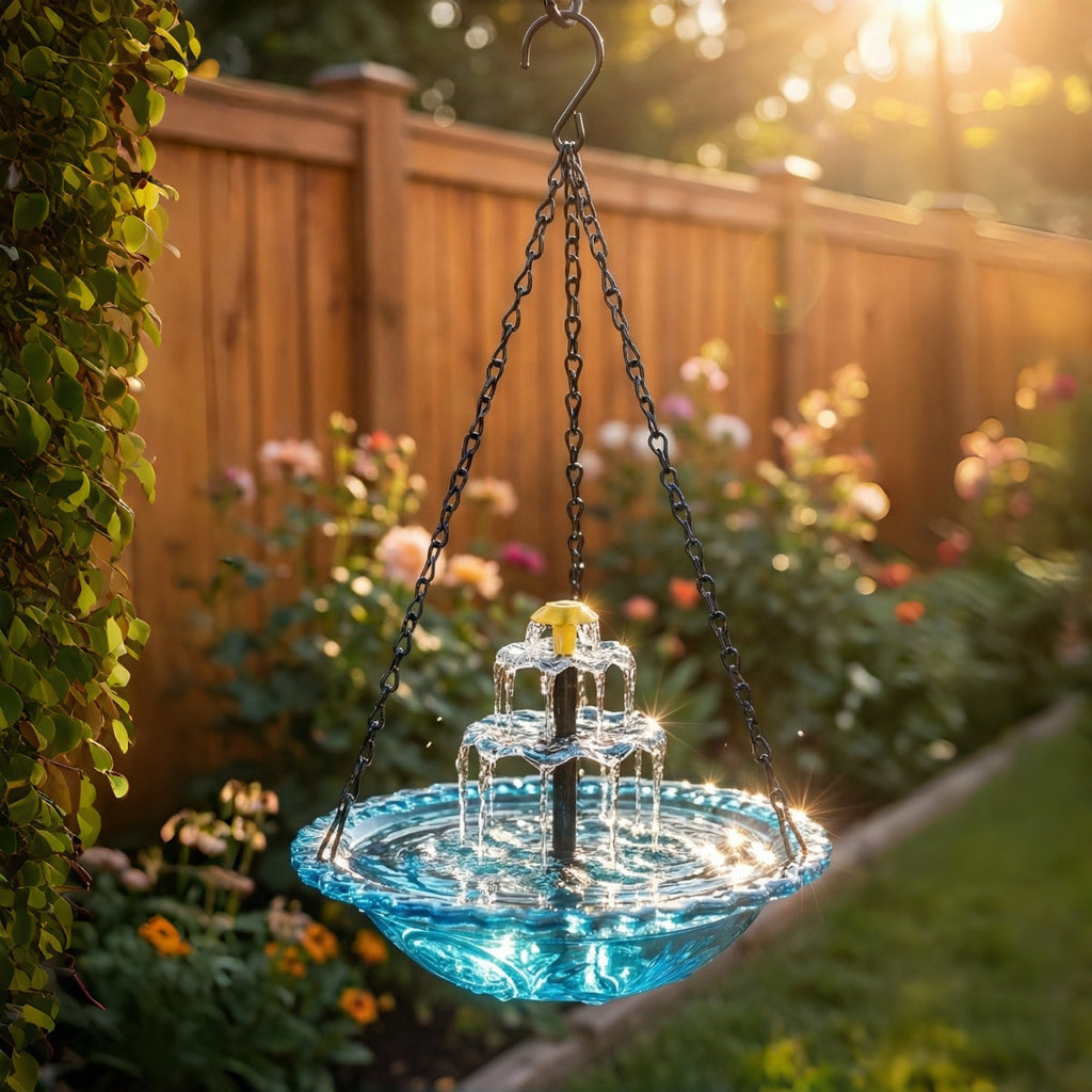 Decorative Bird Bath for Garden Wildlife – Solar Bird Bath with Fountain