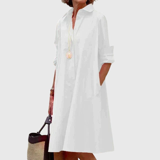 Elegant dress for everyday wear and dinner – Dress with pockets for women