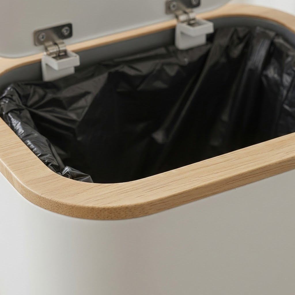 Hygienic waste solution for the bathroom – Trash can with lid