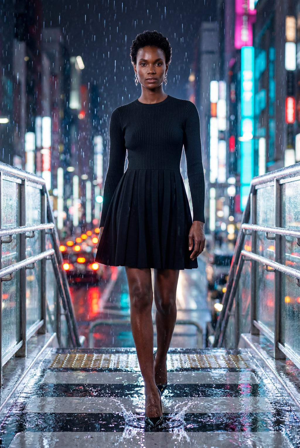 Fitted mini dress for everyday and parties – Long-sleeved dress for women