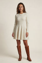 Fitted mini dress for everyday and parties – Long-sleeved dress for women
