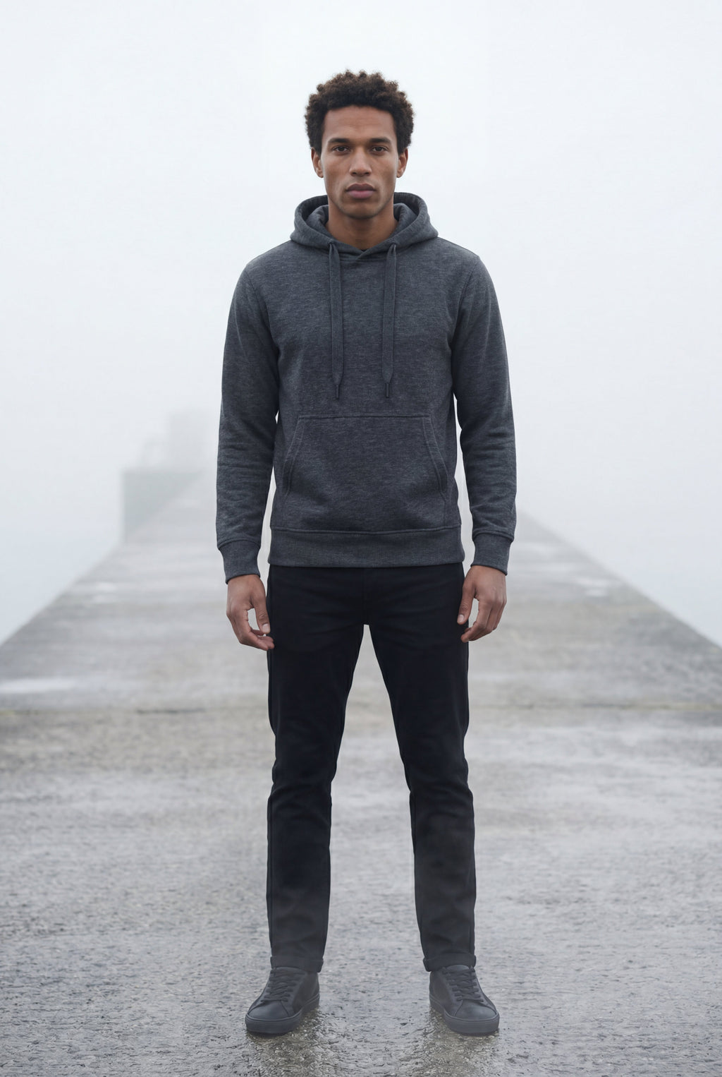 Comfortable hoodie for everyday use – Hooded sweatshirt with drawstring for men