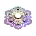 Ceiling lamp with crystals and LED for indoor use