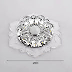 Plafondlampe med krystaller og LED til indendørs brug