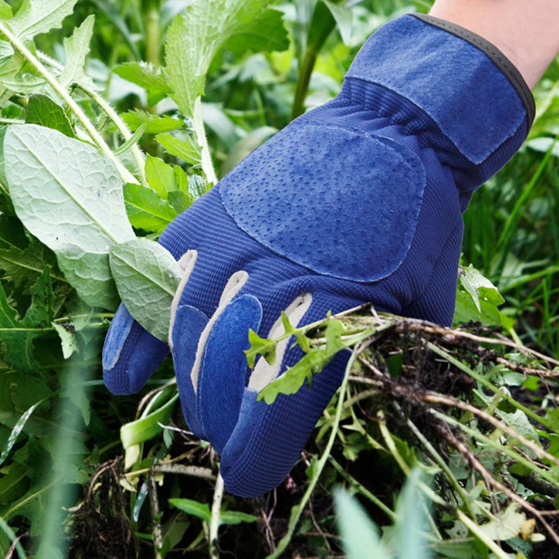 Hand Protection for Gardening and Pruning – Garden Gloves with Cowhide Reinforcement