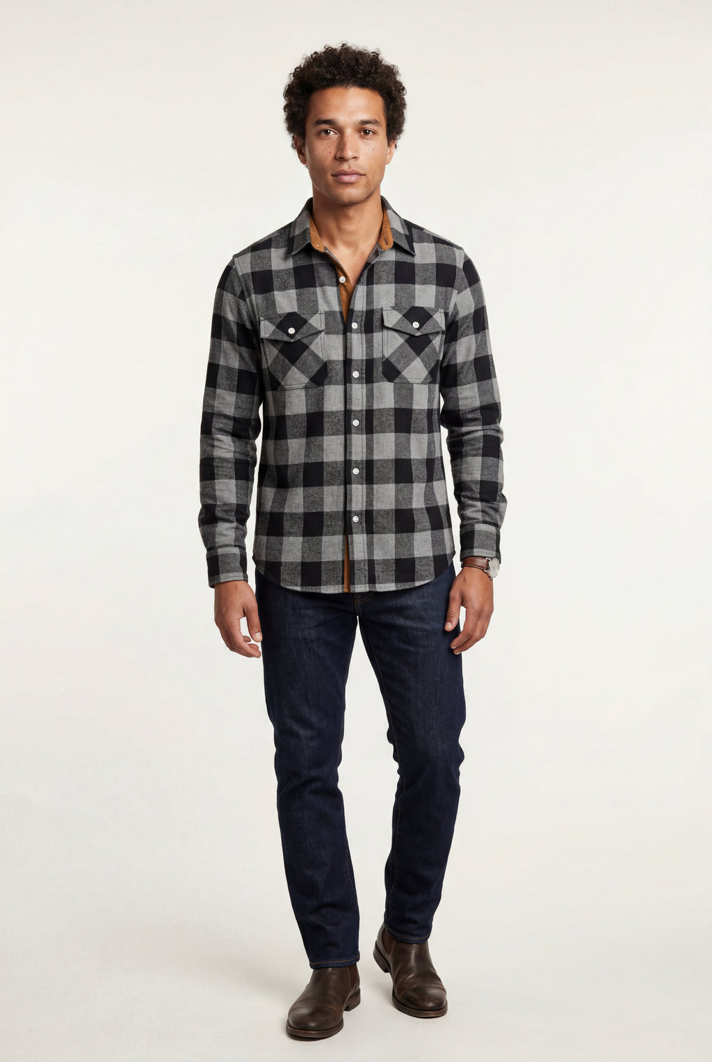 Ternet shirt for everyday use – Long-sleeved shirt with buttons for men