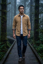 Casual shirt for everyday use – Shirt with checkered details for men
