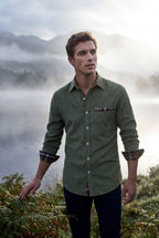 Casual shirt for everyday use – Shirt with checkered details for men