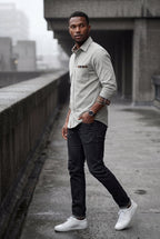 Casual shirt for everyday use – Shirt with checkered details for men
