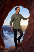 Casual shirt for everyday use – Shirt with checkered details for men