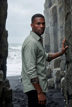 Casual shirt for everyday use – Shirt with checkered details for men