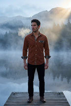 Casual shirt for everyday use – Shirt with checkered details for men