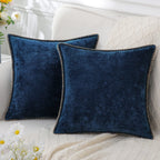Solid color decorative cushion with decorative edge for indoor use