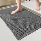 Absorbent bath mat for bathroom – bath mat with texture for shower area and floor