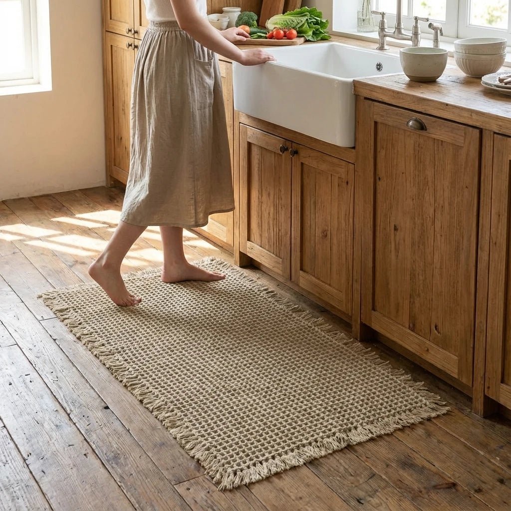 Absorbent bath mat for bathroom – bath mat with texture for shower area and floor