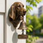 Doorbell with German Shepherd in cast iron for outdoor use