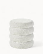 Comfortable seating for living room and bedroom – Round stool in velvet