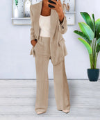 Matching outfit for work and parties – Blazer and pants set for women