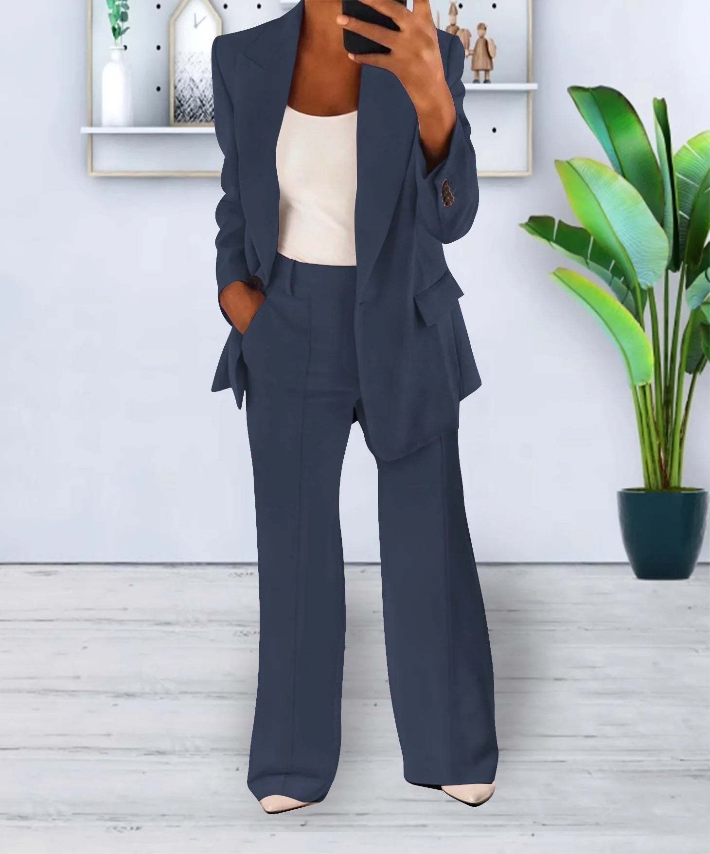 Matching outfit for work and parties – Blazer and pants set for women