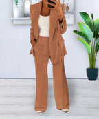 Matching outfit for work and parties – Blazer and pants set for women