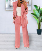 Matching outfit for work and parties – Blazer and pants set for women
