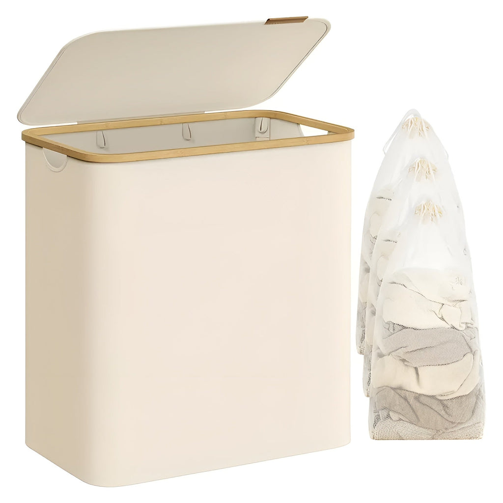 Laundry basket for sorting laundry with 3 compartments 150L